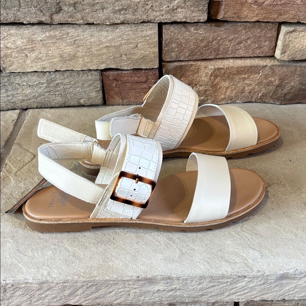 Sorel sz 11 cream and white sandals NWT - Picture 6 of 11